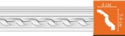 Плинтус потолочный с рисунком A014F гибкий